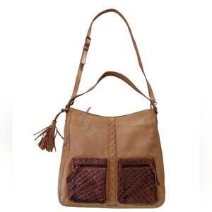 Anabaglish Starlight Crossbody Bag Rustic Cowhide Leather Boho Bag Large